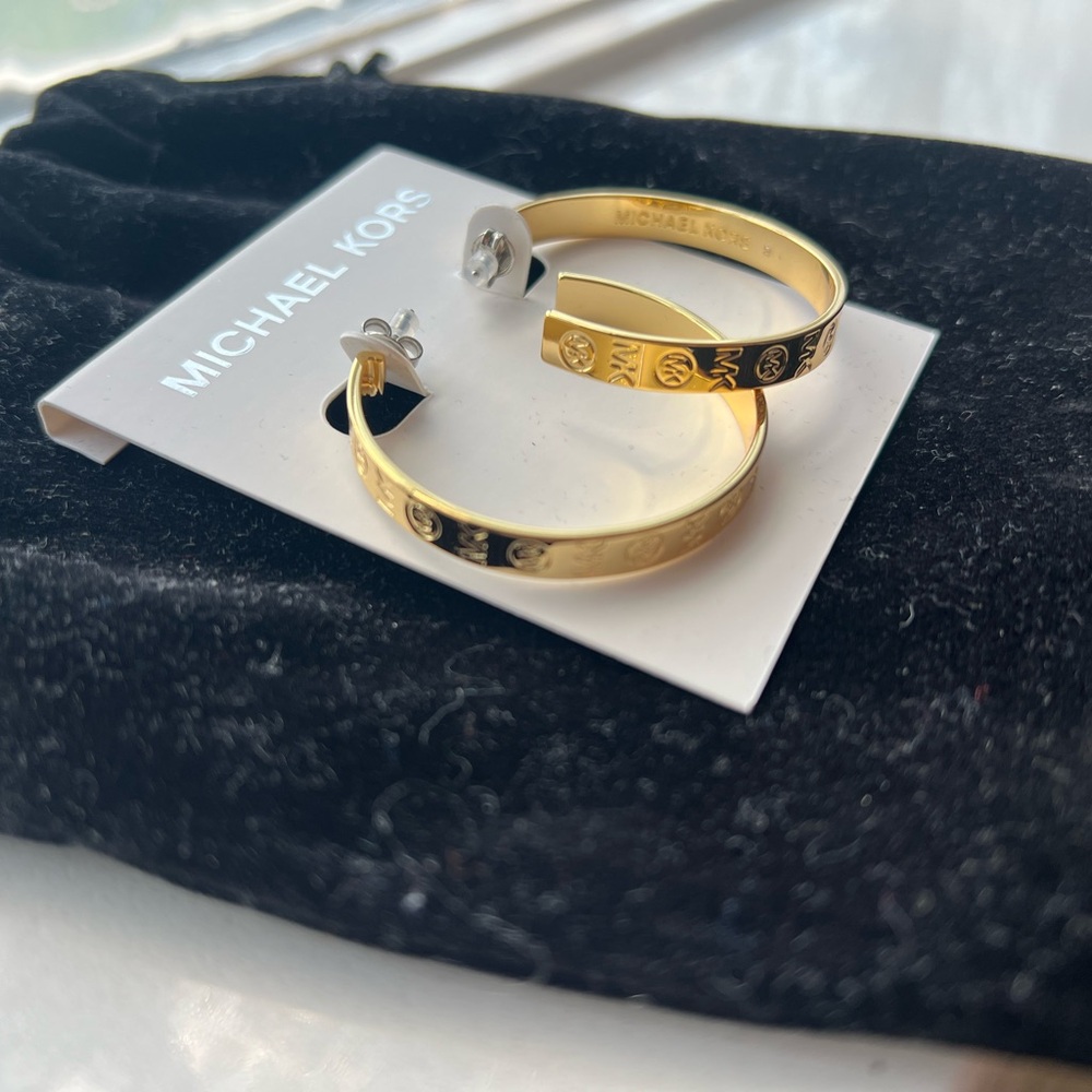 Michael Kors Gold Classic Hoop Earrings